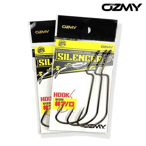 Ozmy Silencer  Weedless Soft Plastic  Hook, Size 70 mata kail worm hook CCC