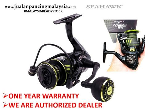 SEAHAWK VULCAN SPINNING REEL POWER KNOB, Mesin Mancing Fishing, one year warranty