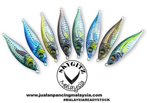 SKYGITZ MALAYSIA 3D REAL TAMBAN v2 FISH KILLER JIG WITH UV GLOW JIGGING SALT WATER GAME xxx