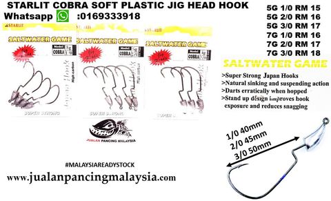 STARLIT COBRA SOFT PLASTIC JIG HEAD HOOK.JPG