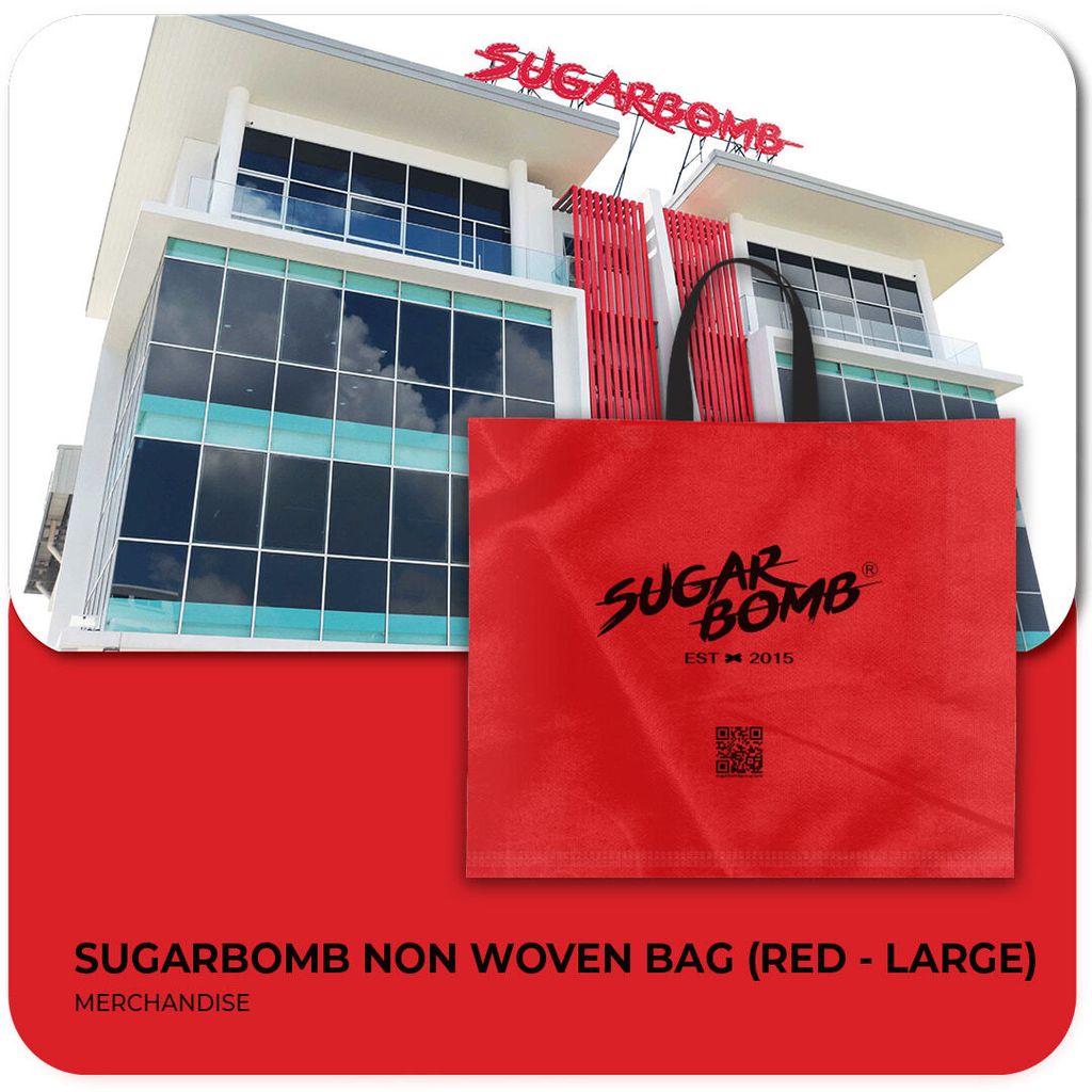 OPEN WEB NON WOVEN BAG RED LARGE