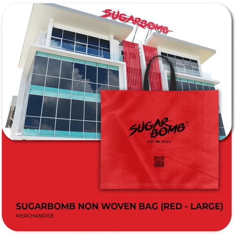 OPEN WEB NON WOVEN BAG RED LARGE