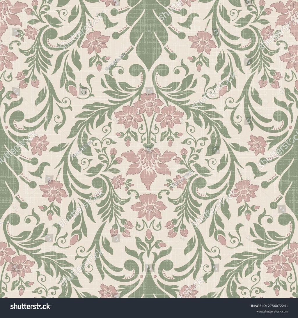 stock-vector-cute-floral-seamless-pattern-on-linen-texture-flower-vector-illustration-background-print-in-2756072241