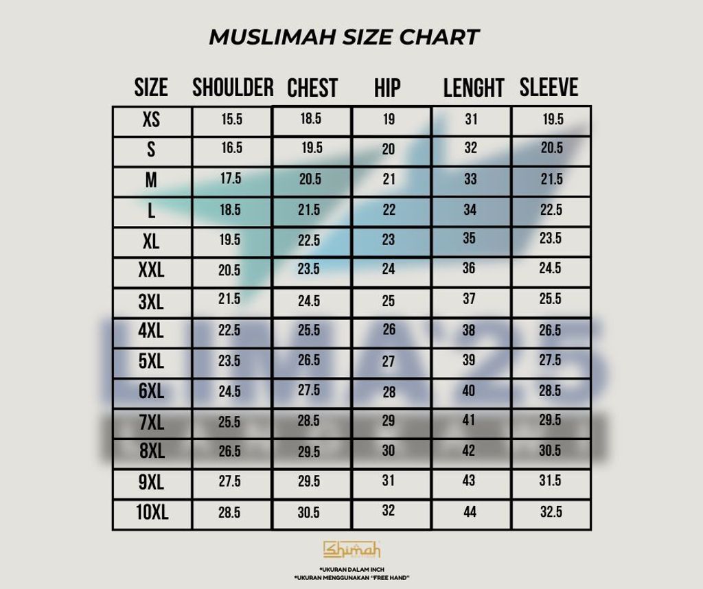 SIZE MUSLIMAH