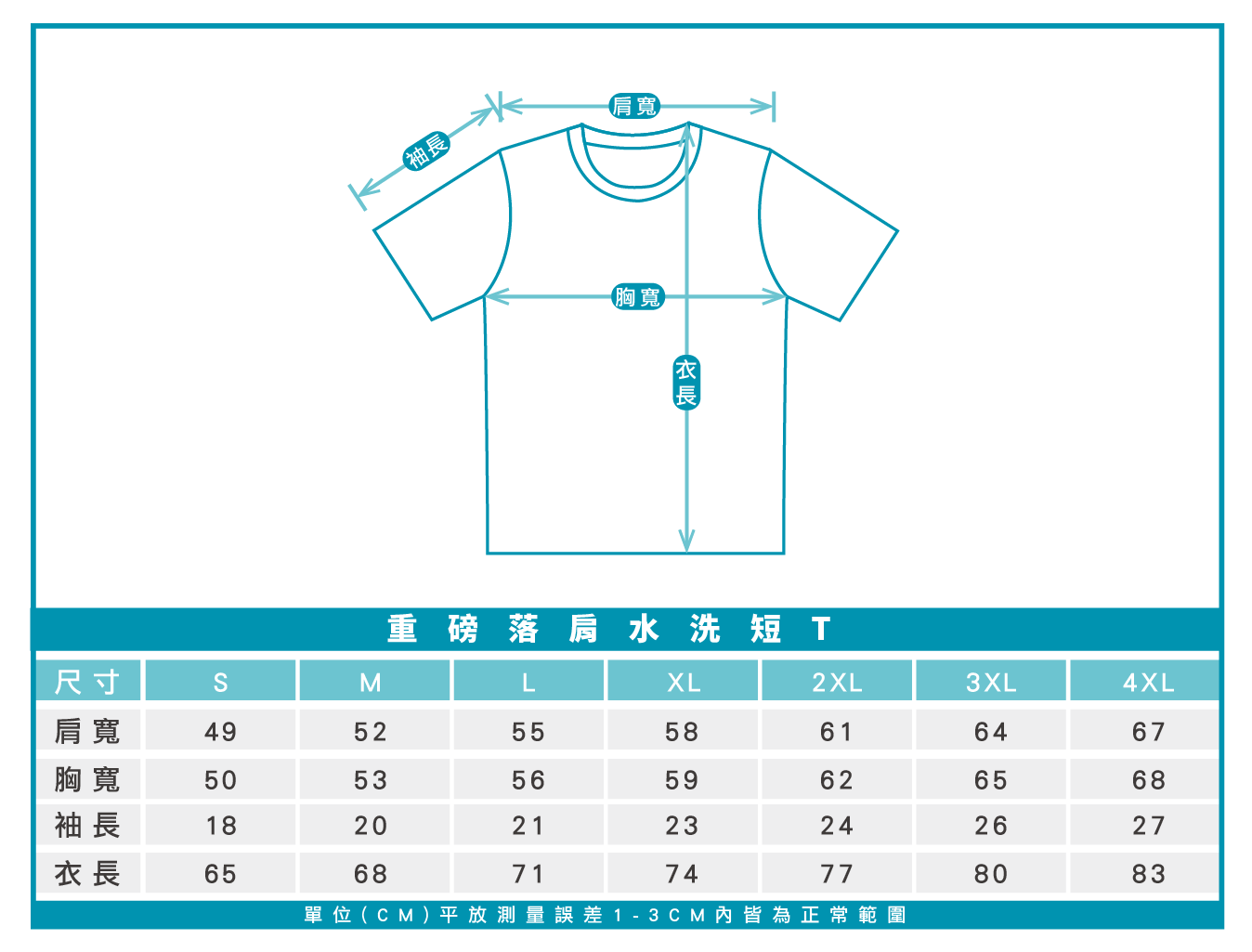 GET｜重磅落肩水洗短T