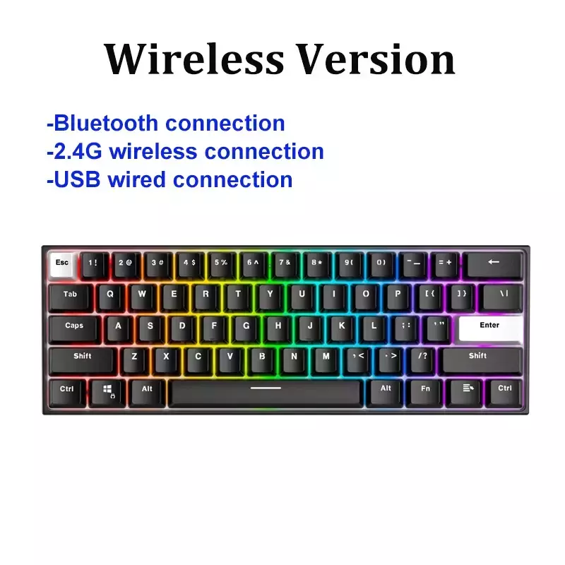 FANTECH-MK857-Wireless-Mechanical-Keyboard-5-0-BT-2-4-Ghz-Wired-Three-Modes-60-Bluetooth