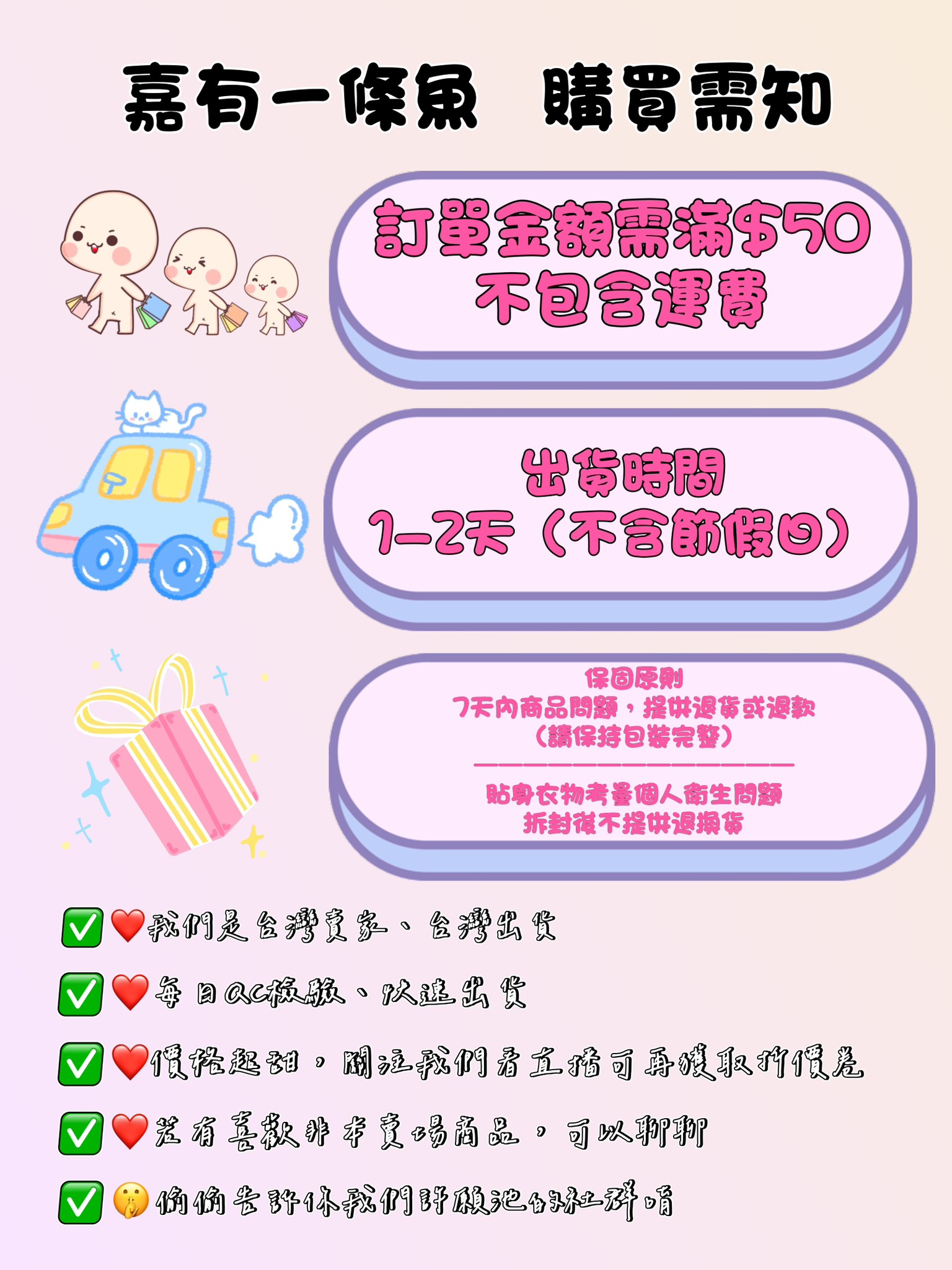 購物須知