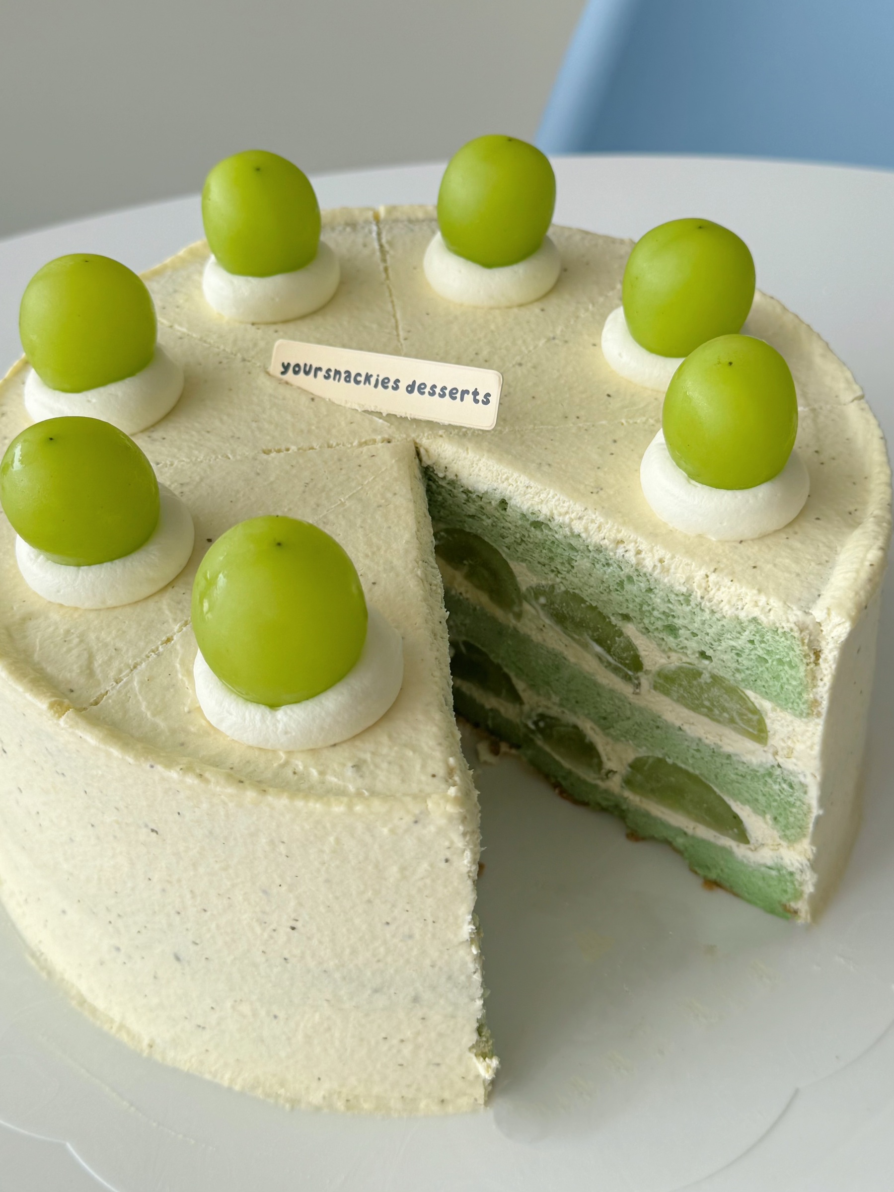 Shine Muscat Jasmine Chiffon Cake ♡ Yoursnackies Desserts