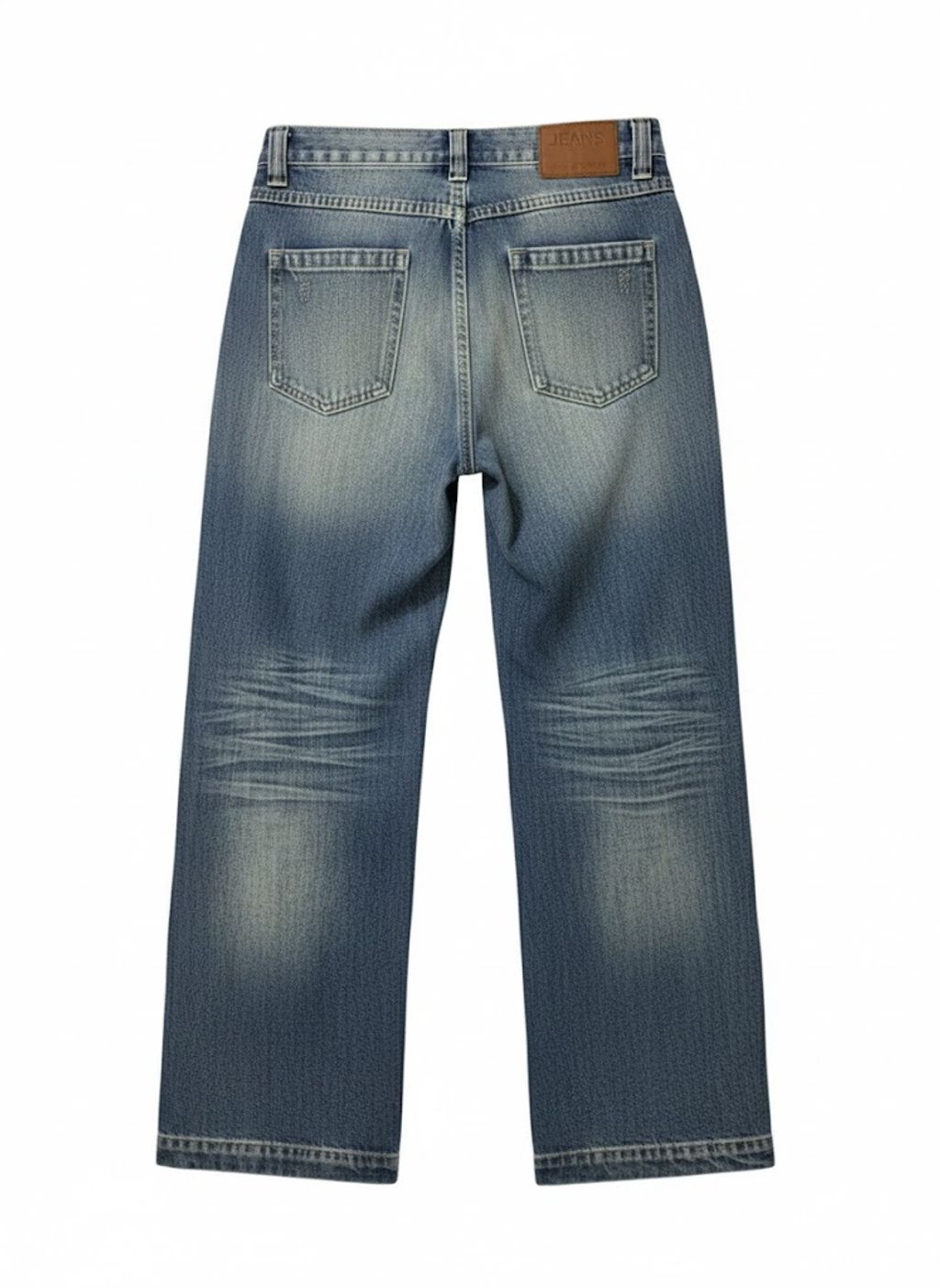 刷色牛仔褲背面