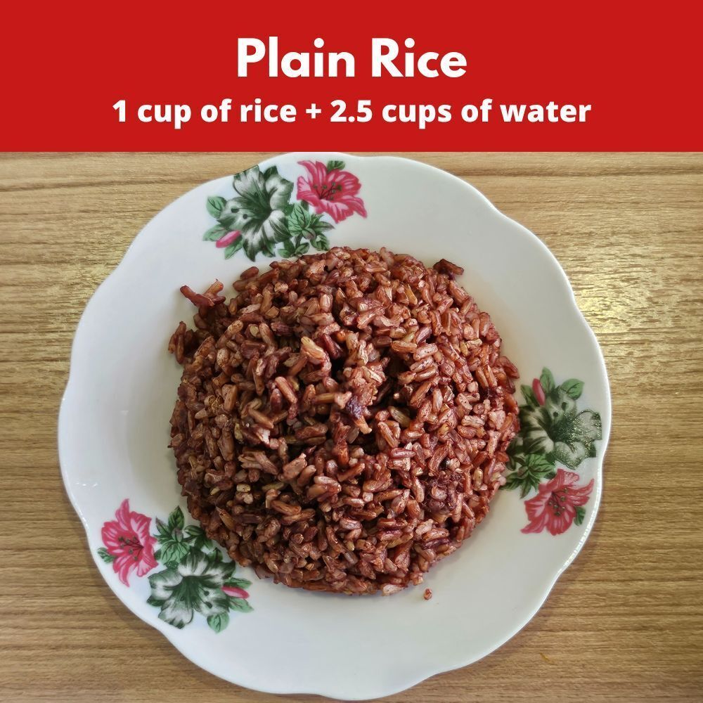 1 cup rice + 2.5 cups Water (YouTube Thumbnail)