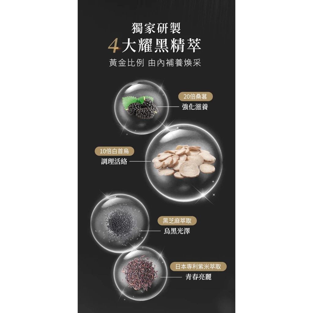 【BHK's】耀黑首烏錠 60粒 + 婕絲生喚黑養髮液 70ml 5