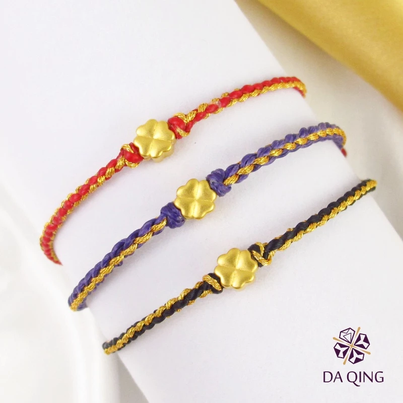 純金9999 0.08錢 貔貅雙股編手鍊 十款選 蠟繩防水 黃金 迎鶴金品