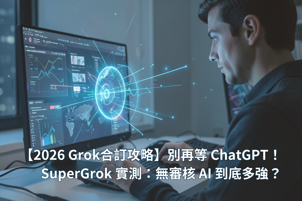 【2026 Grok合訂攻略】別再等 ChatGPT！SuperGrok 實測：無審核 AI 到底多強？隱私 vs 合租方案全解析（內含95折專屬優惠碼）