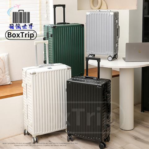 【蝦皮】BoxTrip｜復古款防刮鋁框行李箱 1