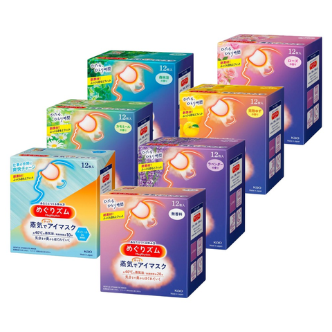 日本花王 蒸氣感舒緩眼罩12P 共6款 (薰衣草、洋甘菊、玫瑰花、薄荷、森林浴、完熟柚香)  1