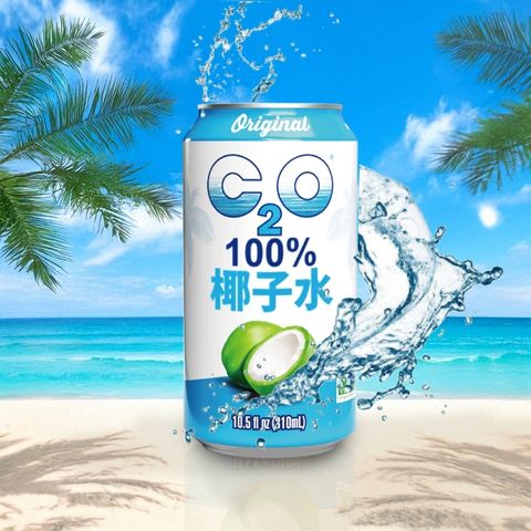 《C2O》100%純天然椰子水 310ML X 24入