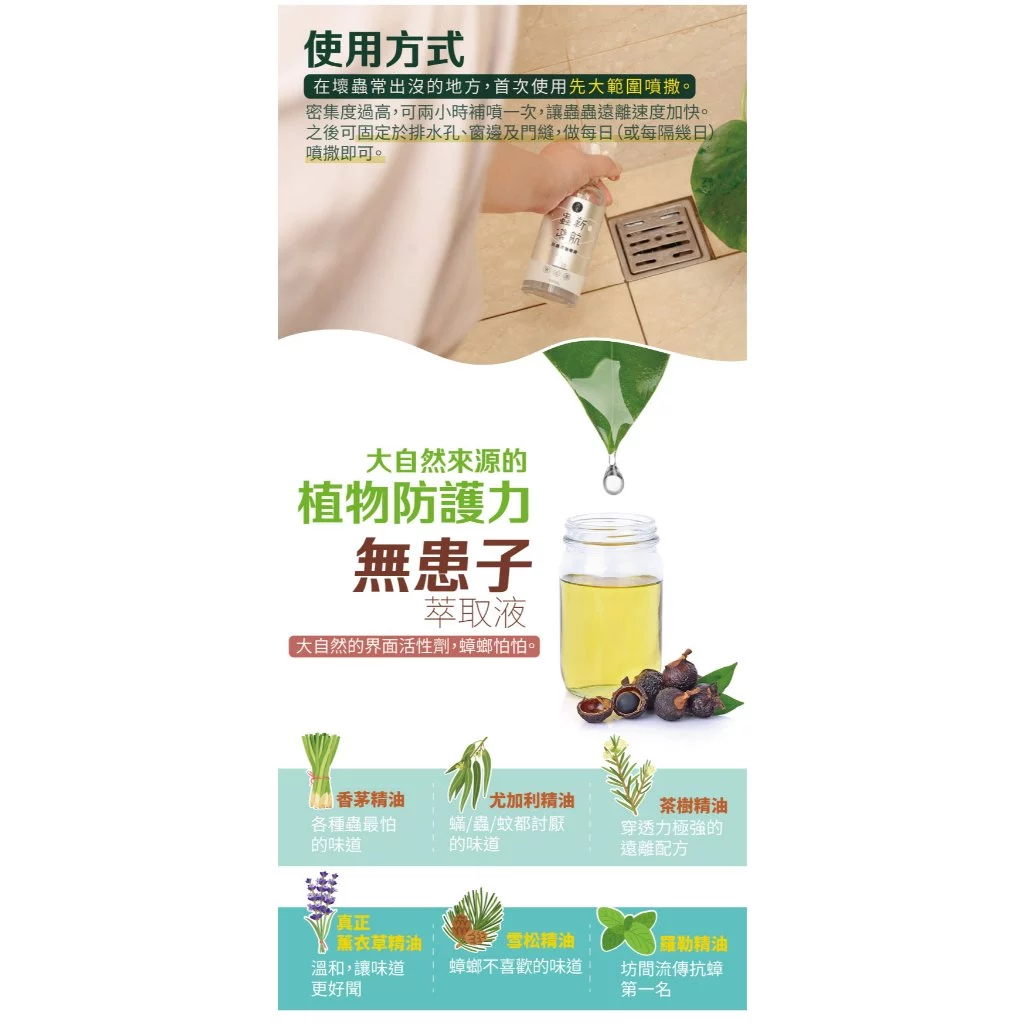 【古寶】蟲新導航 防蟲精油噴霧 300ml 5
