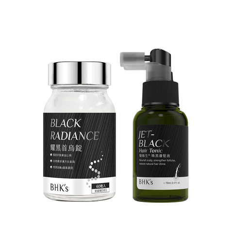 【BHK's】耀黑首烏錠 60粒 + 婕絲生喚黑養髮液 70ml 2