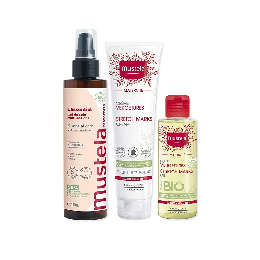 Mustela 慕之孕1霜2油3撫紋(孕膚霜+孕膚油+全新升級 有機撫紋緊緻菁華乳) 1