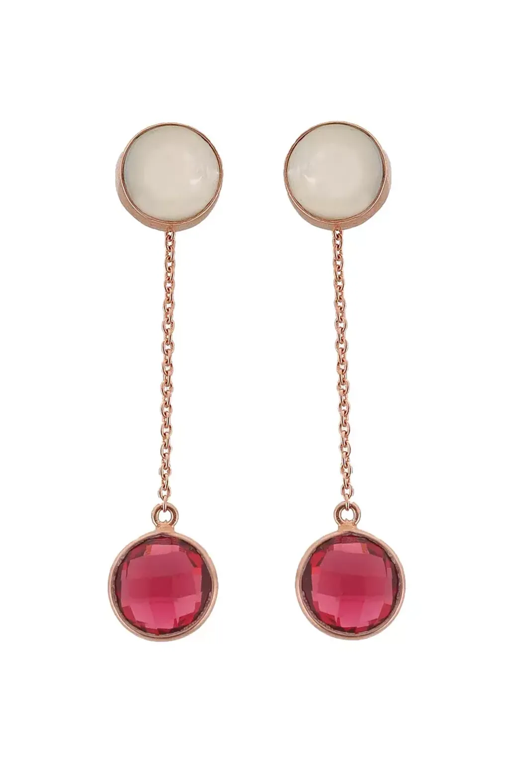 pink quartz earrings