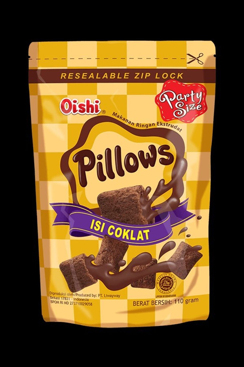 Oishi 巧克力風味枕頭造型餅乾