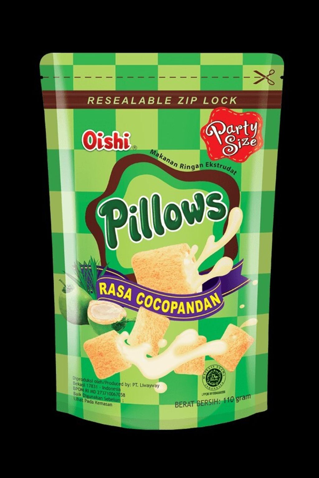 Oishi 香蘭椰子風味枕頭造型餅乾