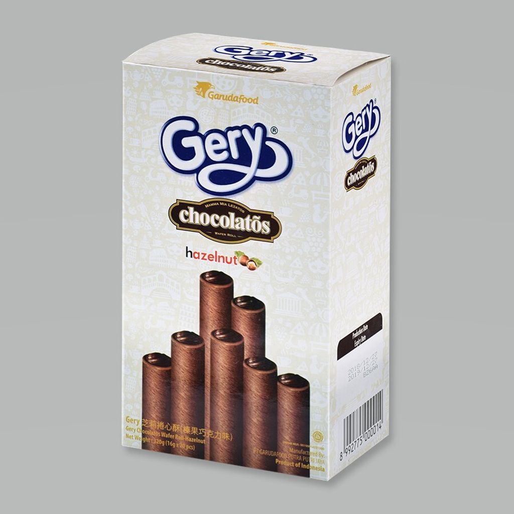 Gery芝莉迷你捲心酥320g(榛果巧克力味) 0