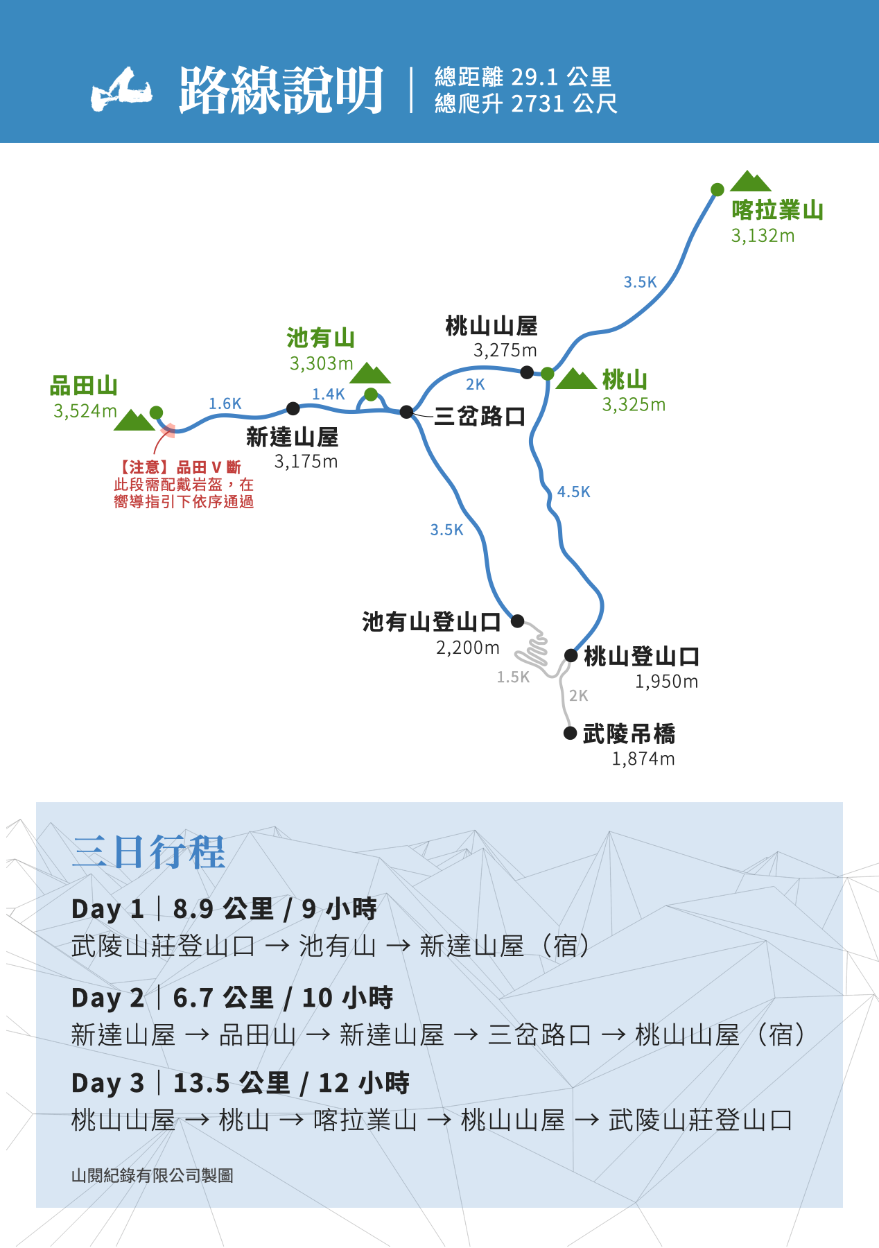 武陵四秀路線圖