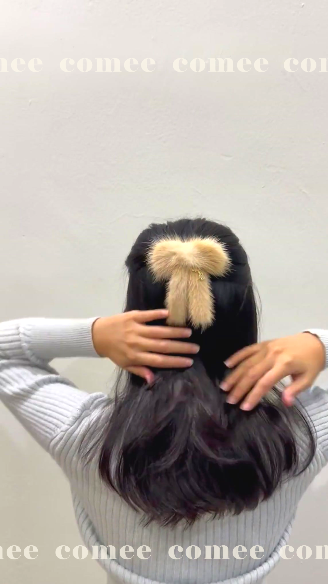 ribbon fluffy hair