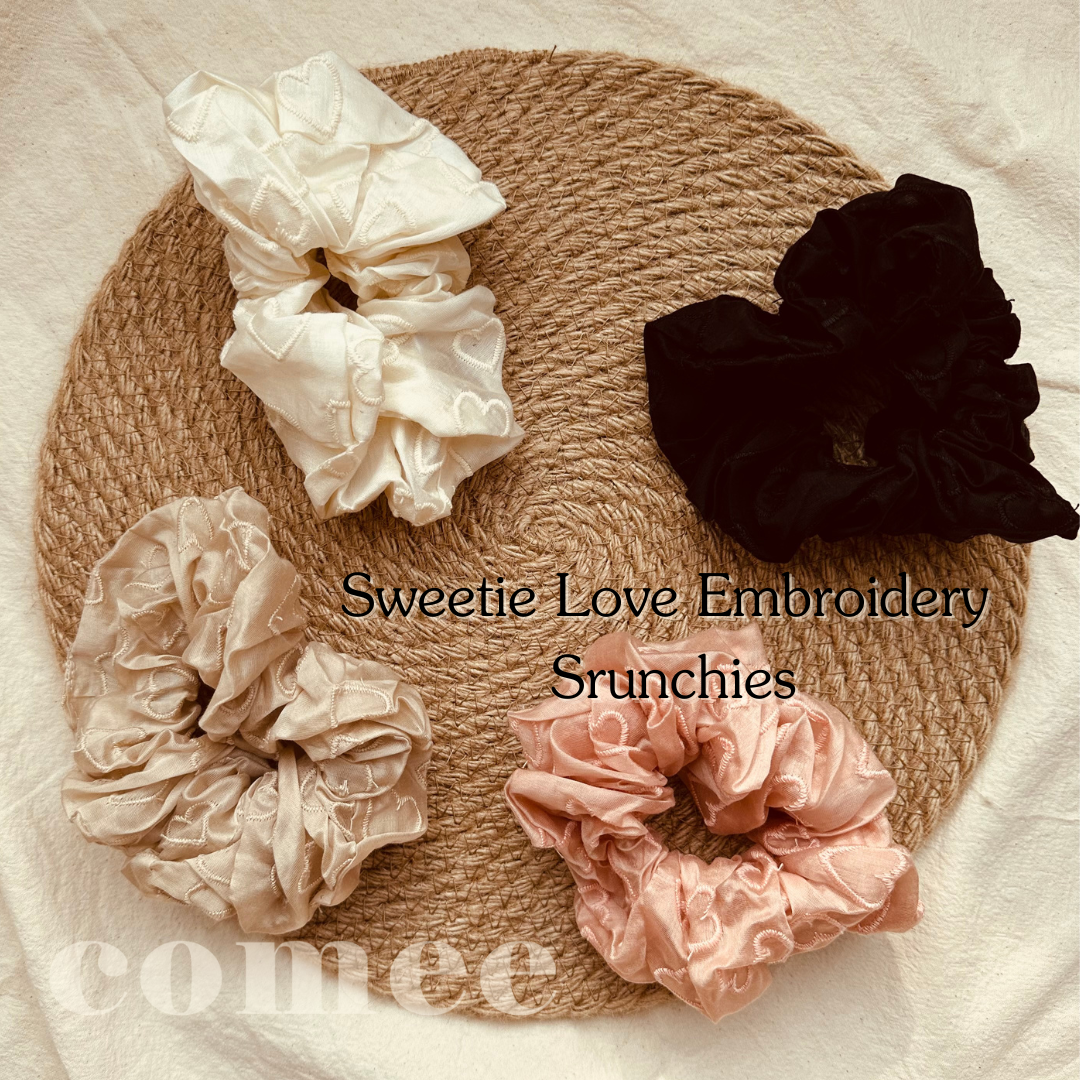 Sweetie Love Embroidery  Srunchies (1)