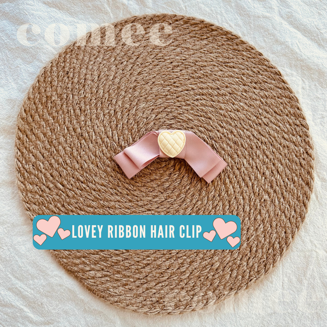 lovey ribbon hair clip