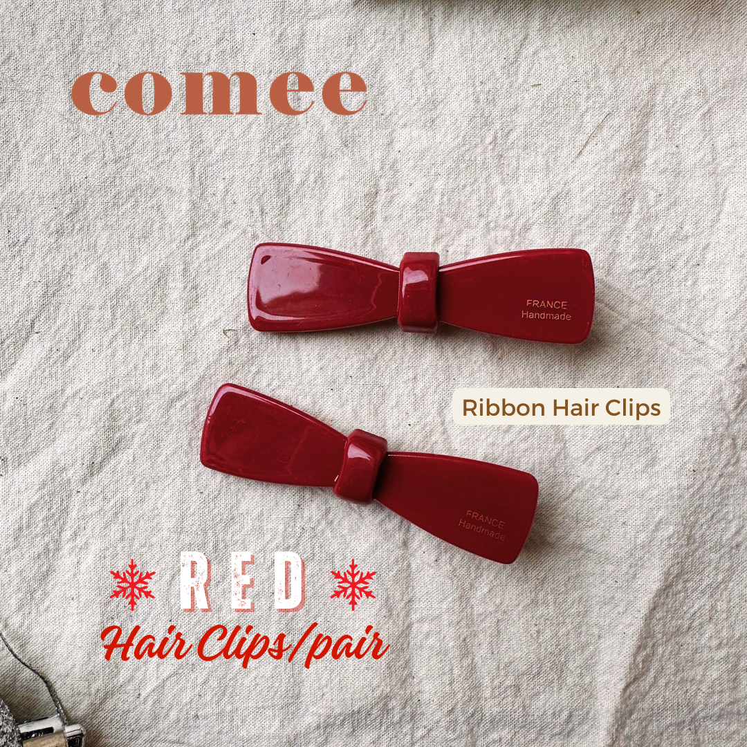 Red hair clips PAIR (2)