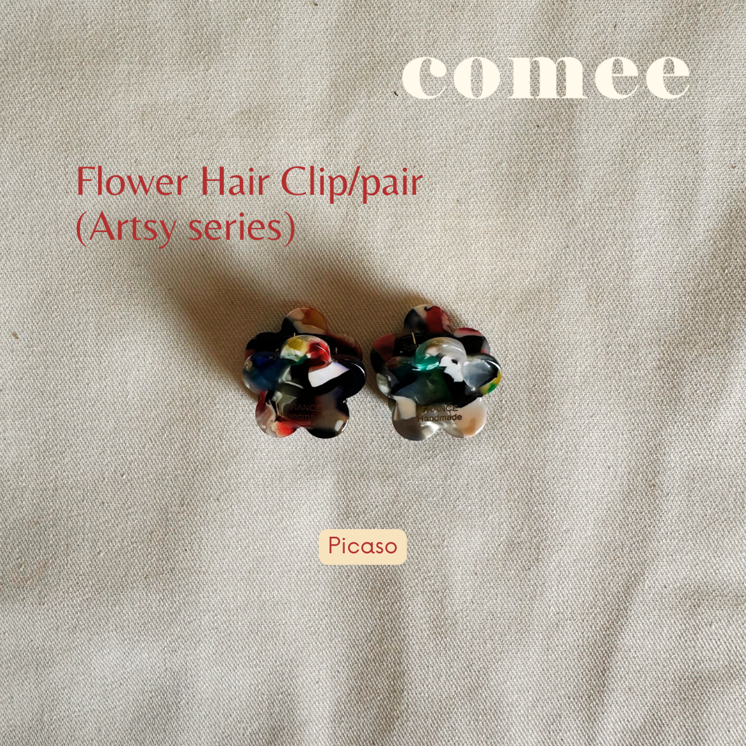 Flower Hair Clippair (Artsy series) (6)