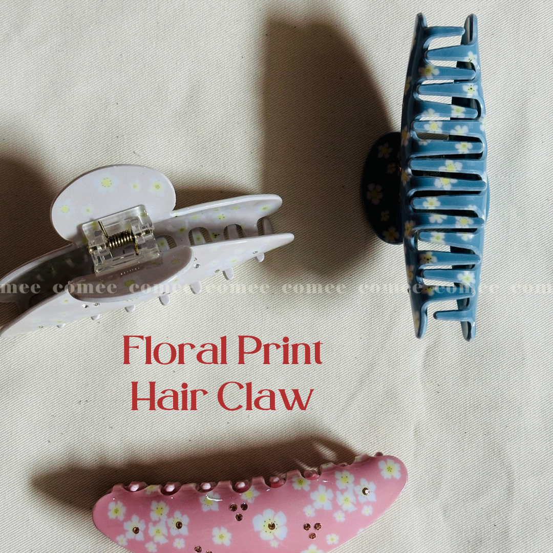 Floral Print Hair Claw (1)