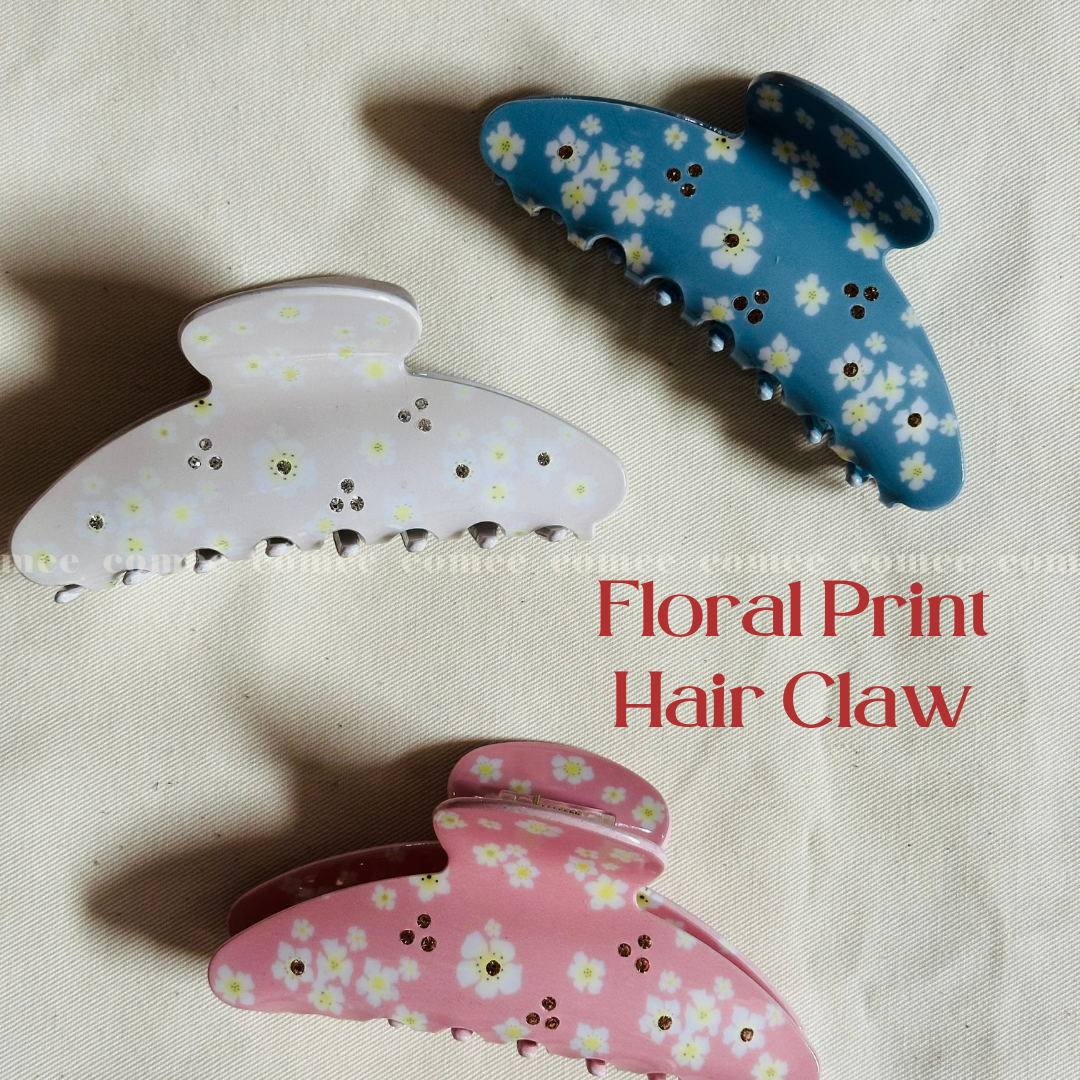 Floral Print Hair Claw