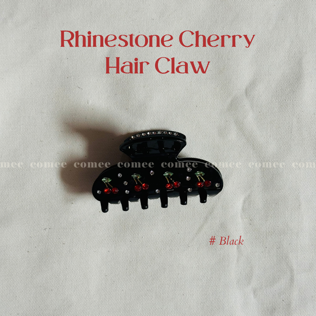 Rhinestone Cherry Hair Claw (3)