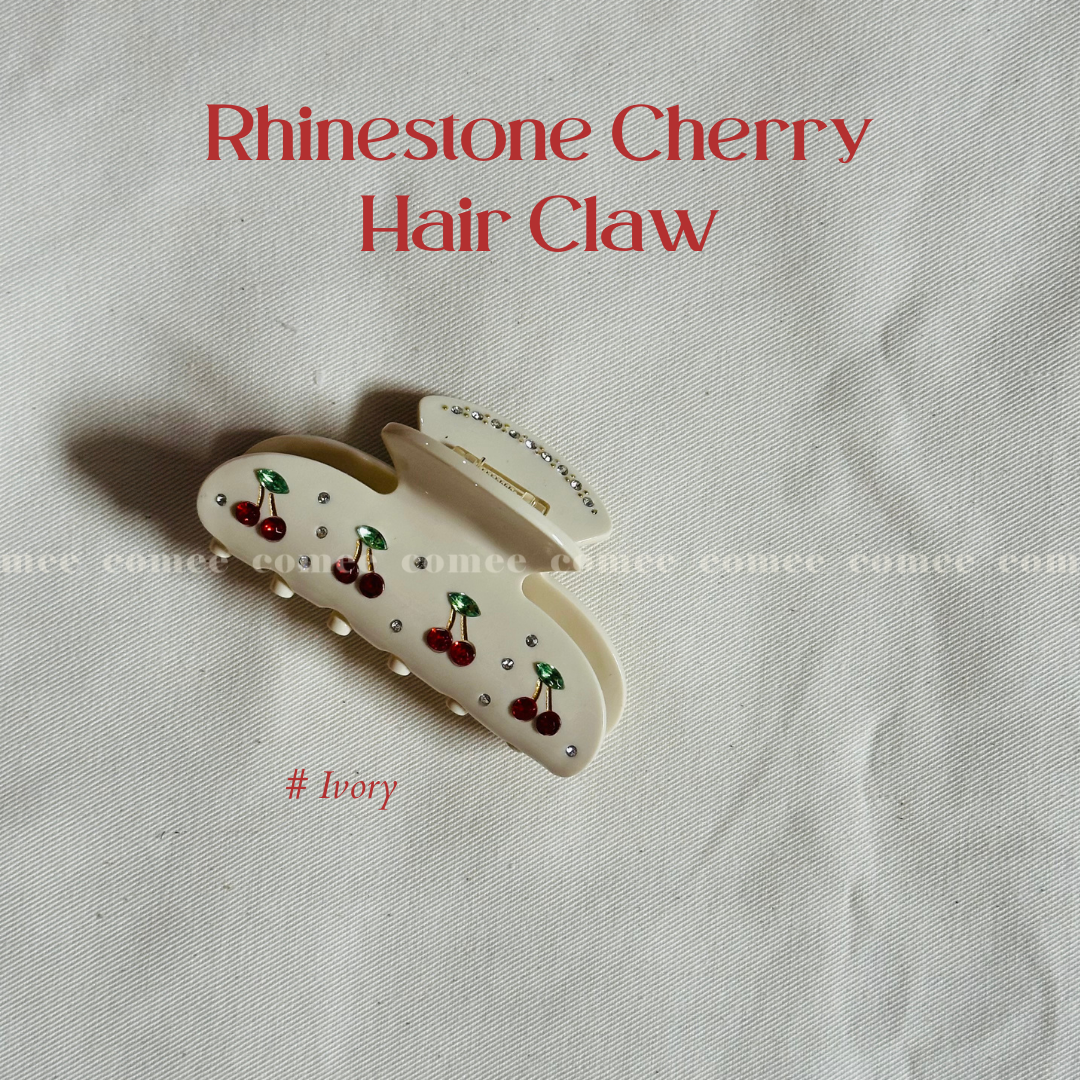 Rhinestone Cherry Hair Claw (4)