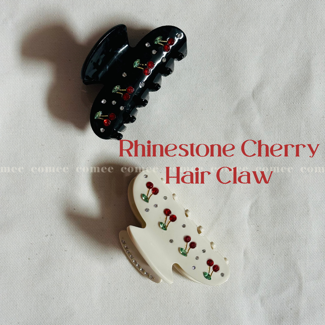 Rhinestone Cherry Hair Claw (2)
