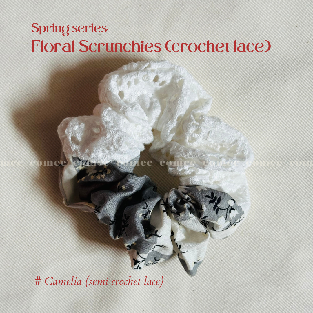 Floral Scrunchies (crochet lace) (3)