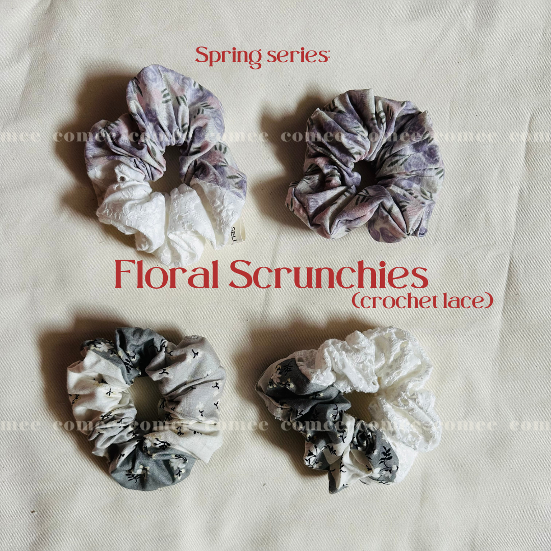 Floral Scrunchies (crochet lace) (6)