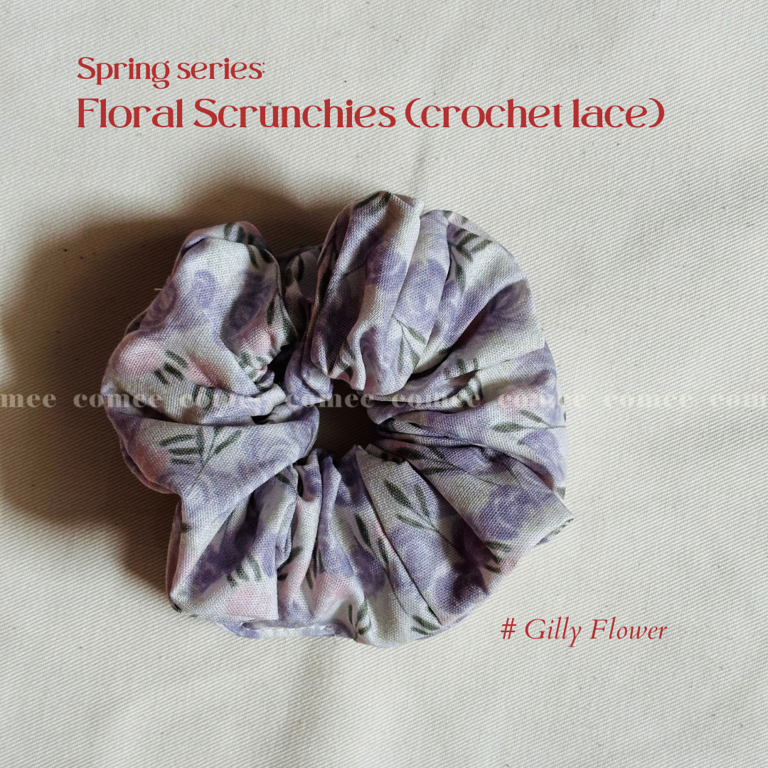Floral Scrunchies (crochet lace) (1)