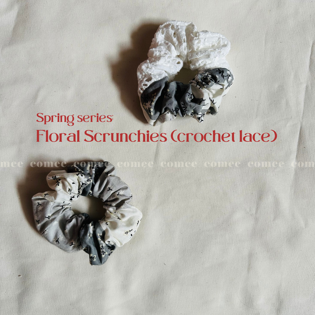 Floral Scrunchies (crochet lace) (4)