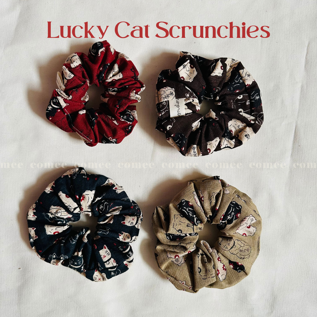 Lucky Cat Scrunchies (5)