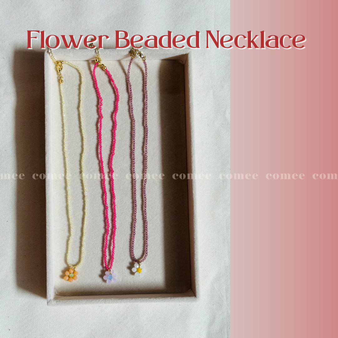 Flower Beaded Necklace 