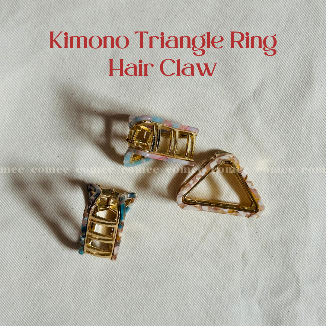 Kimono Triangle Ring Hair Claw (1)