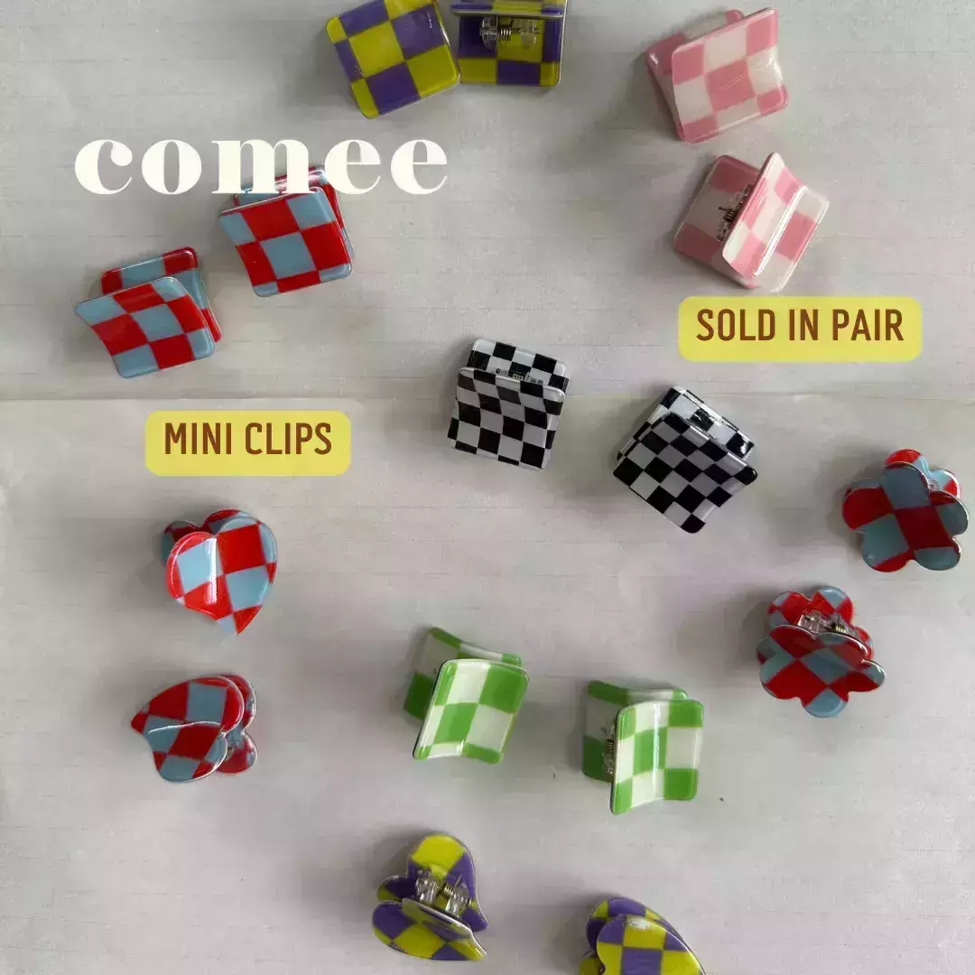 Funky Checker Mini Clips