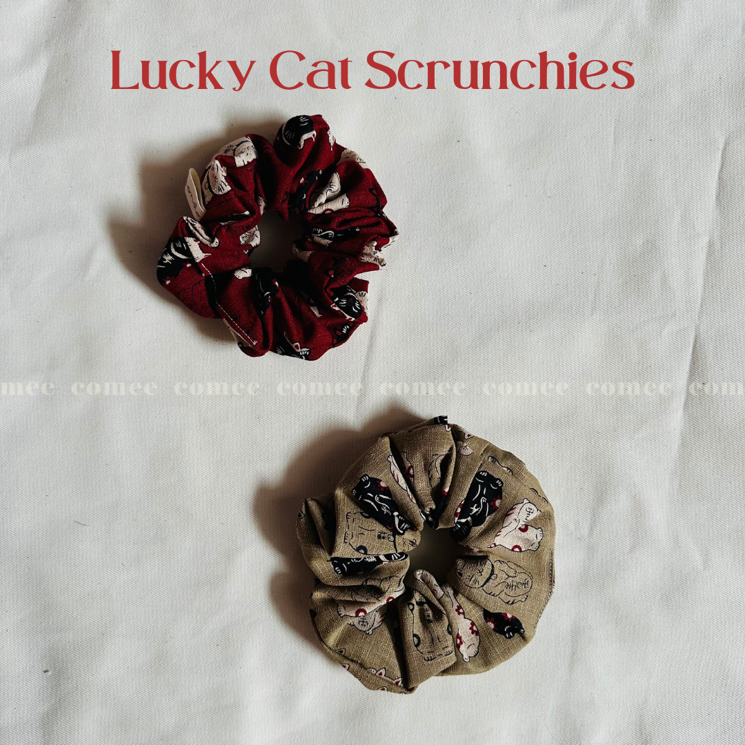 Lucky Cat Scrunchies (4)