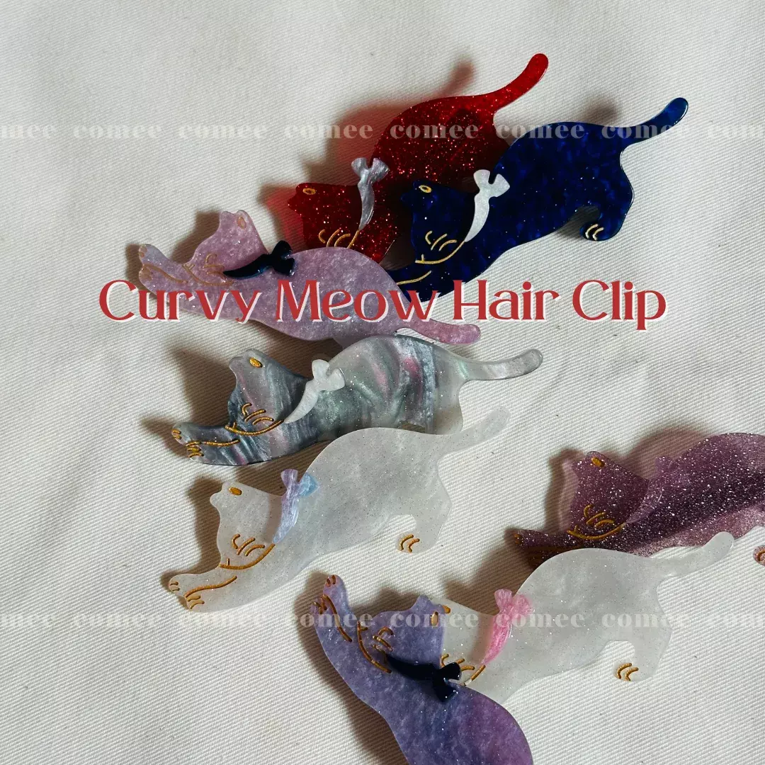 Curvy Meow Hair Clip (1)