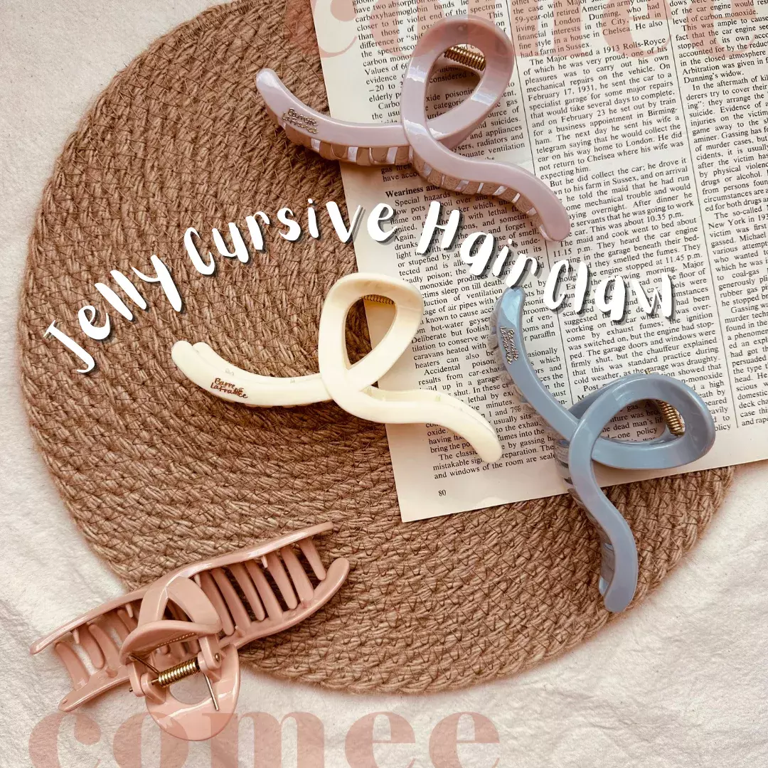Jelly Cursive Hair Claw