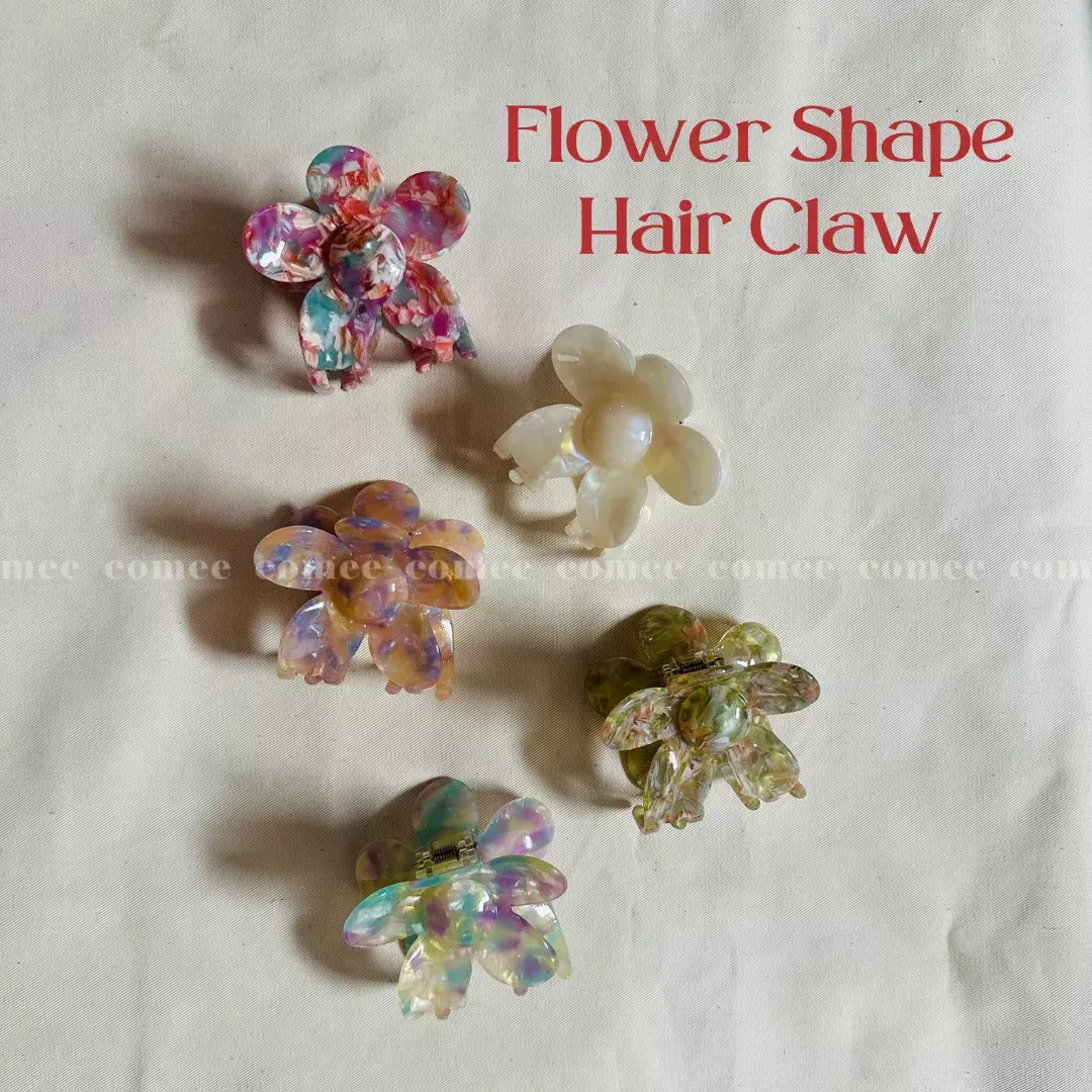 Flower Shape Hair Claw (6)